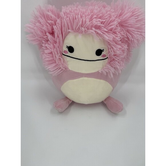 Squismallow Brina the Pink Big Foot Yeti Plush Kelly Toy 12" x 10" x 4" EUC - Picture 5 of 14